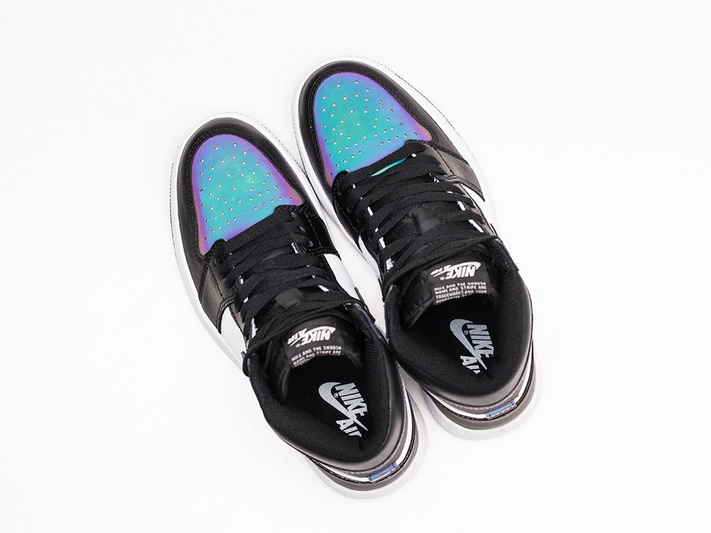 Nike Air Jordan 1 черные кожа женские (AR21280) - фото 3 Nike Air Jordan 1 черные кожа женские (AR21280) - фото 3