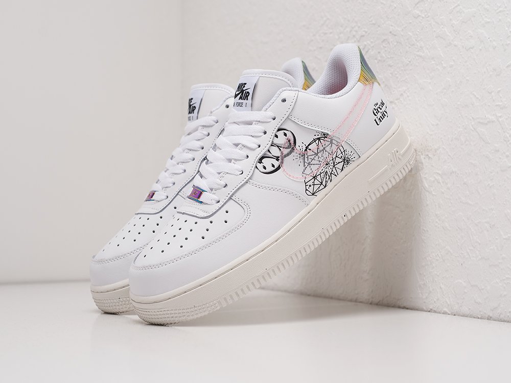 Nike Air Force 1 Low The Great Unity белые кожа мужские (AR21301) - фото 2 Nike Air Force 1 Low The Great Unity белые кожа мужские (AR21301) - фото 2