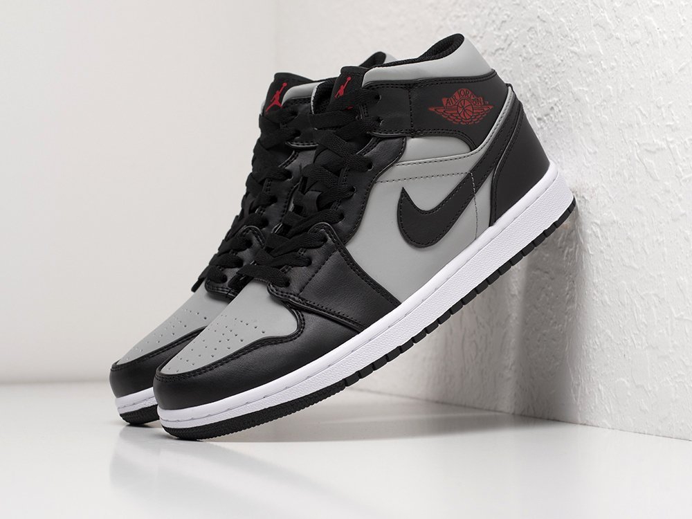 Nike Air Jordan 1 черные кожа мужские (AR21304) - фото 2