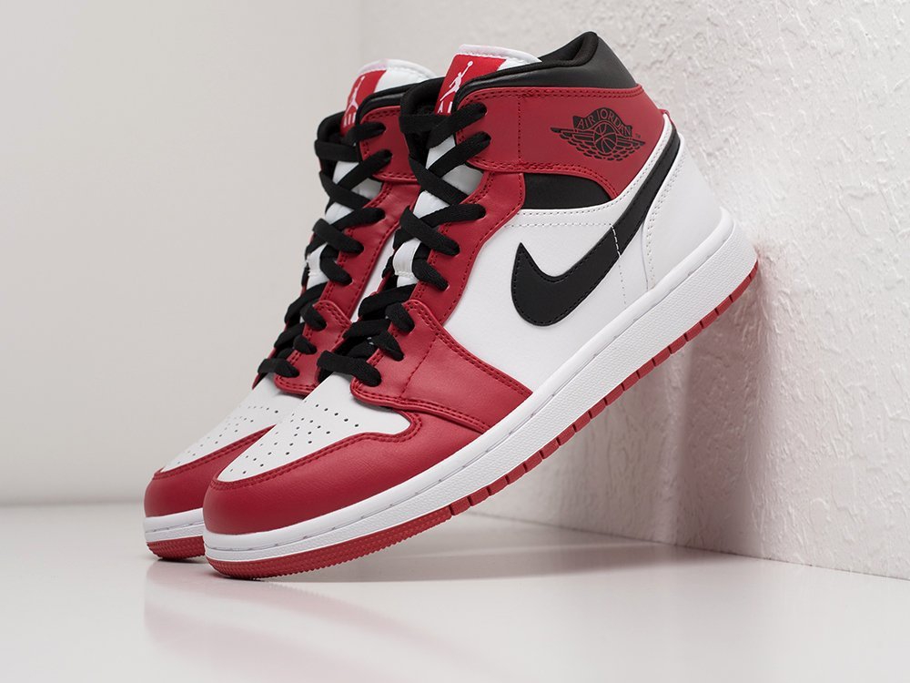 Nike Air Jordan 1 красные кожа мужские (AR21306) - фото 2