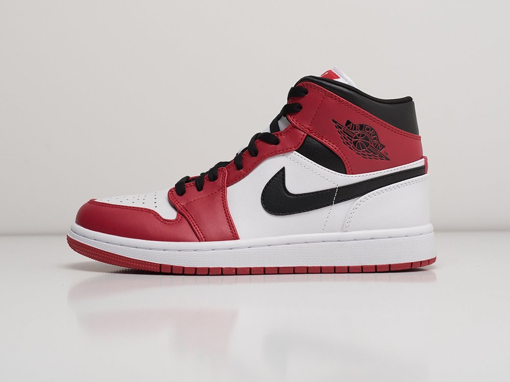 Nike Air Jordan 1 красные кожа мужские (AR21306) - фото 1