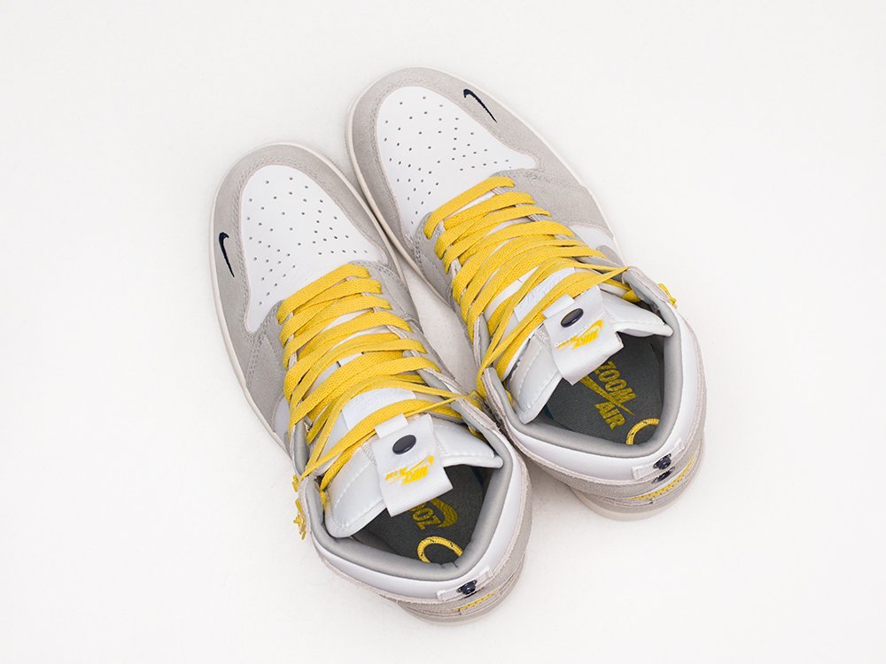 Nike Air Jordan 1 High Switch серые кожа мужские (AR21308) - фото 3 Nike Air Jordan 1 High Switch серые кожа мужские (AR21308) - фото 3