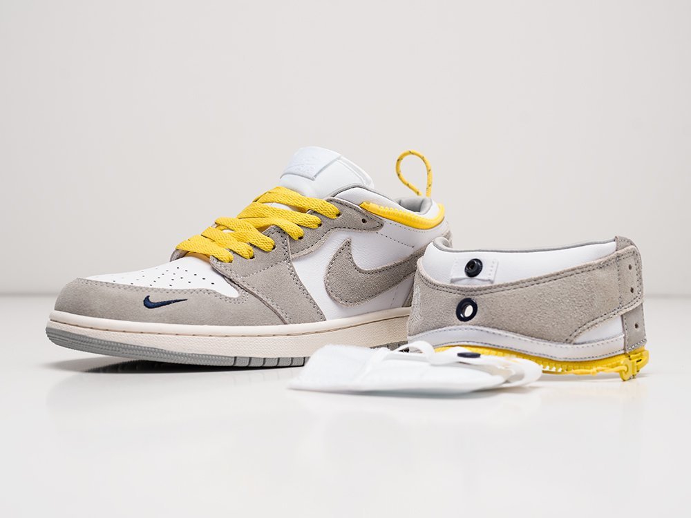 Nike Air Jordan 1 High Switch серые кожа мужские (AR21308) - фото 5 Nike Air Jordan 1 High Switch серые кожа мужские (AR21308) - фото 5