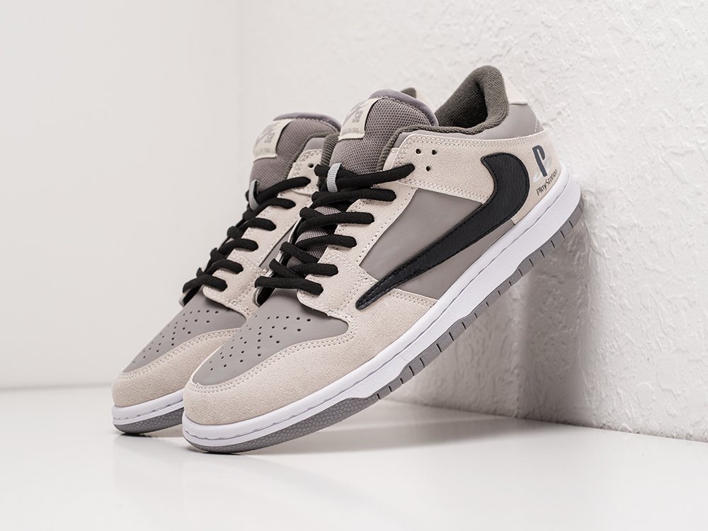 Nike SB Dunk Low x Travis Scott х PlayStation 5 серые кожа мужские (AR21310) - фото 2 Nike SB Dunk Low x Travis Scott х PlayStation 5 серые кожа мужские (AR21310) - фото 2
