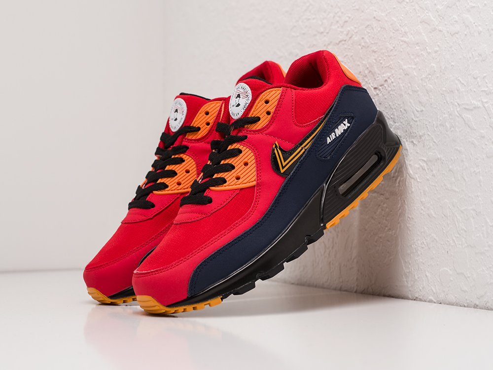 Мужские кроссовки Nike Air Max 90 Red / Navy / Black (40-45 размер) фото 2