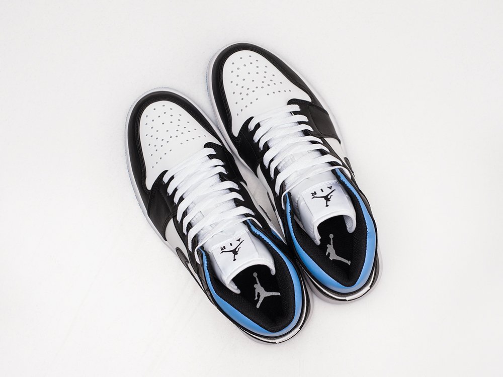 Nike Air Jordan 1 белые кожа мужские (AR21336) - фото 3 Nike Air Jordan 1 белые кожа мужские (AR21336) - фото 3