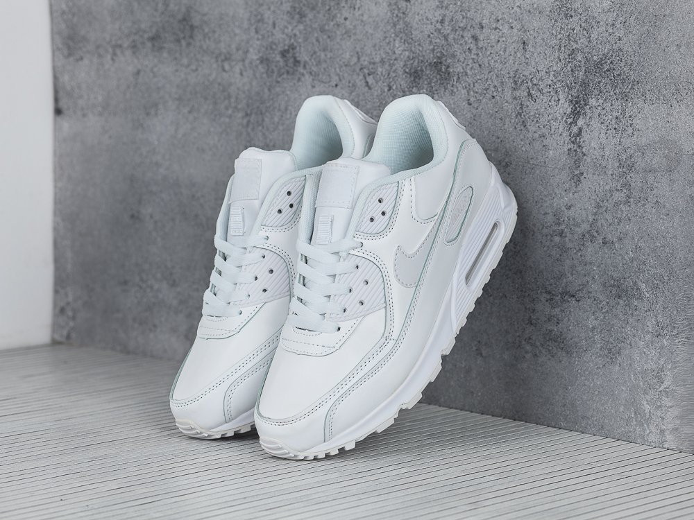 Nike Air Max 90 белые кожа мужские (AR21356) - фото 2