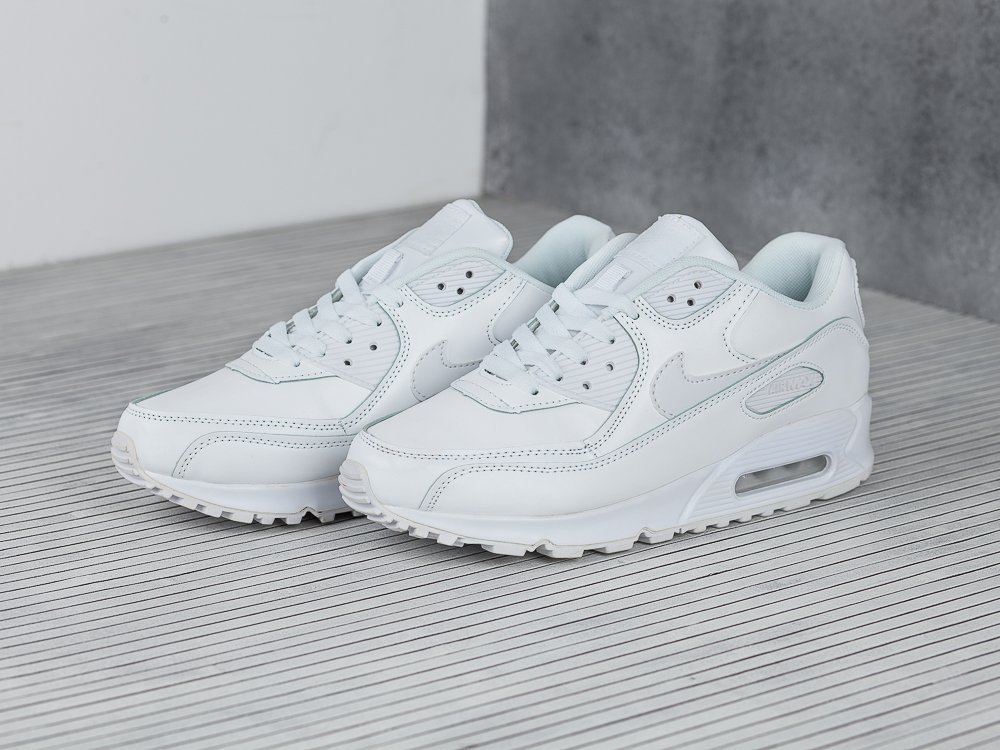 Nike Air Max 90 белые кожа мужские (AR21356) - фото 4