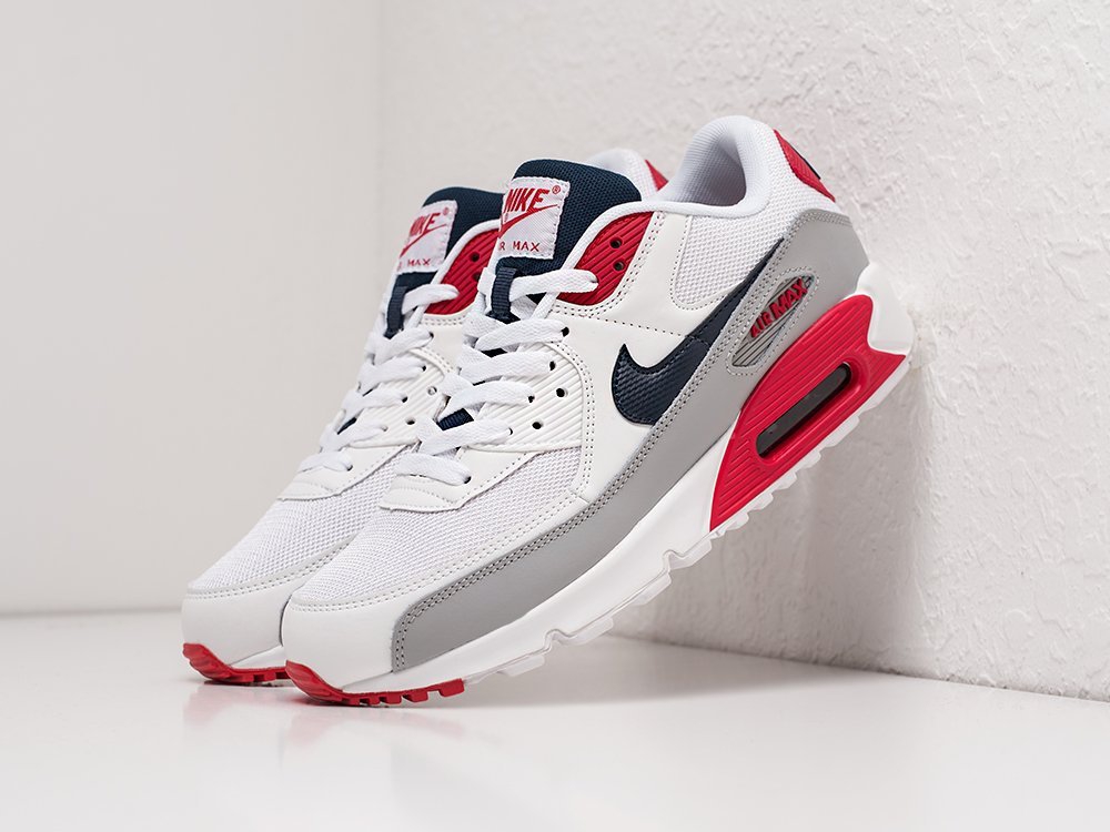 Nike Air Max 90 белые кожа мужские (AR21384) - фото 2 Nike Air Max 90 белые кожа мужские (AR21384) - фото 2