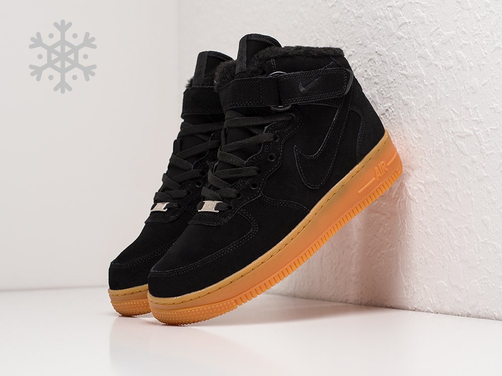 Nike Air Force 1 Black / Gum-Brown - фото 2