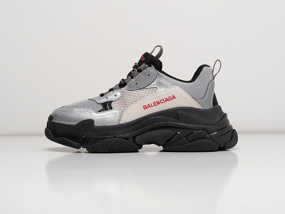 Balenciaga Triple S Сlear Sole серые кожа женские (AR21390) - фото 1