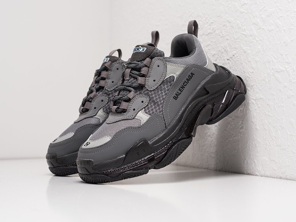 Balenciaga Triple S Сlear Sole серые кожа женские (AR21391) - фото 2 Balenciaga Triple S Сlear Sole серые кожа женские (AR21391) - фото 2