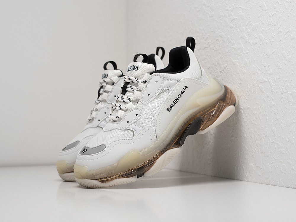 Balenciaga Triple S Сlear Sole белые кожа женские (AR21392) - фото 2 Balenciaga Triple S Сlear Sole белые кожа женские (AR21392) - фото 2
