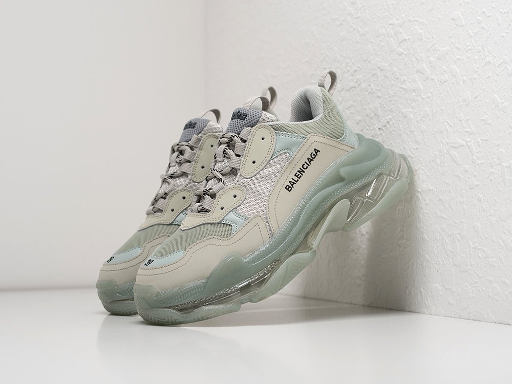 Balenciaga Triple S Сlear Sole серые кожа женские (AR21393) - фото 2 Balenciaga Triple S Сlear Sole серые кожа женские (AR21393) - фото 2