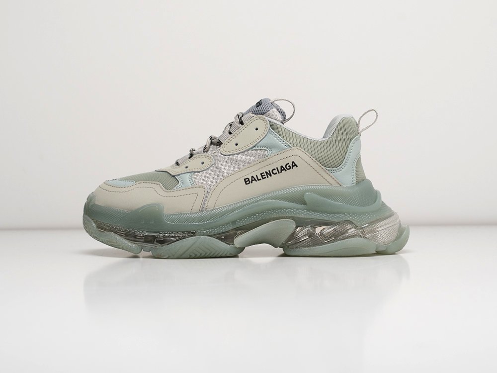 Balenciaga Triple S Сlear Sole серые кожа женские (AR21393) - фото 1