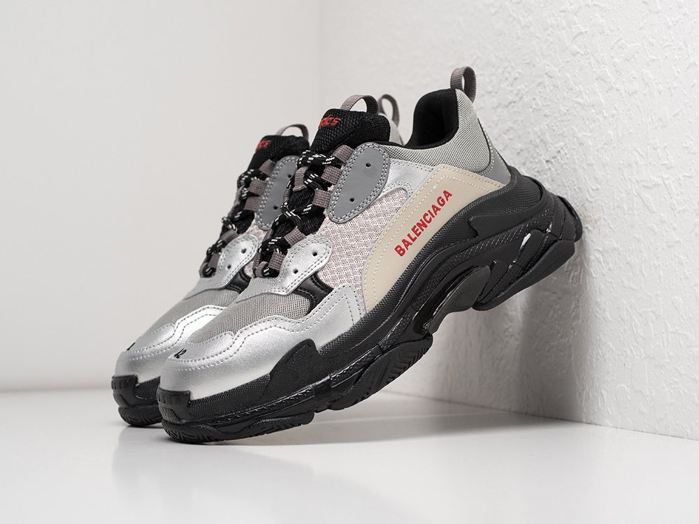 Balenciaga Triple S Сlear Sole серые кожа мужские (AR21394) - фото 2 Balenciaga Triple S Сlear Sole серые кожа мужские (AR21394) - фото 2