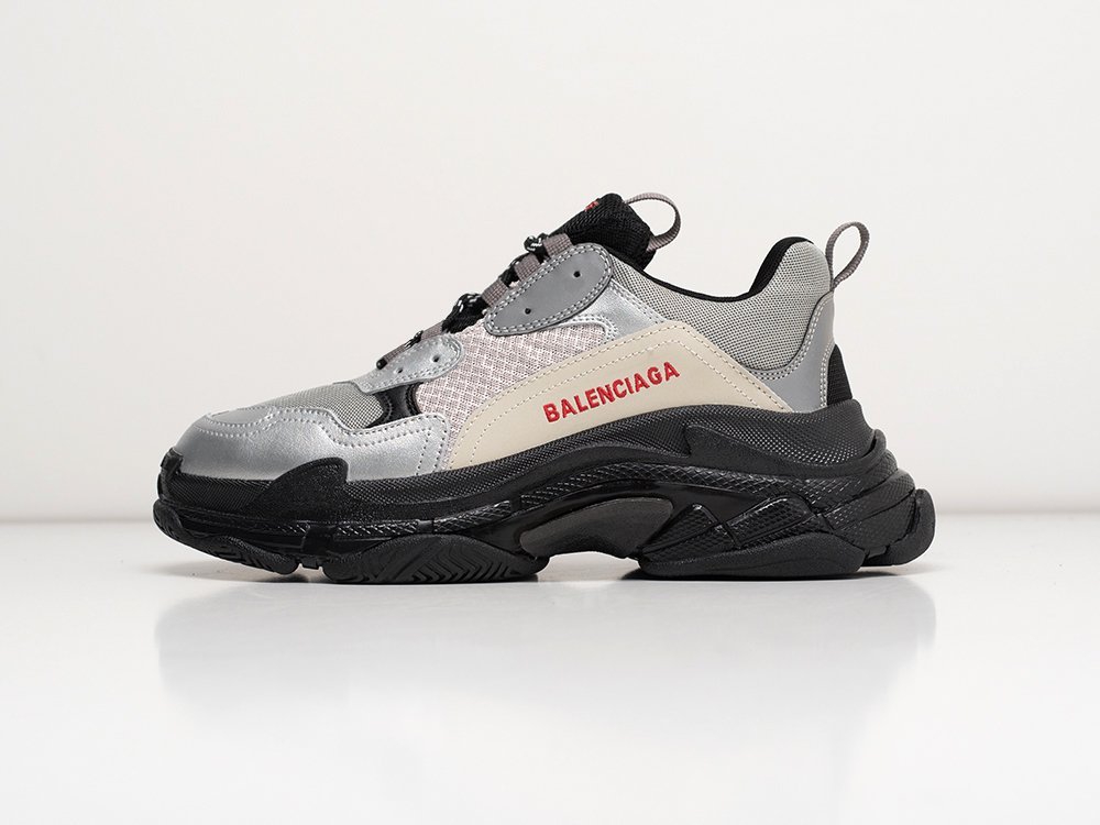 Balenciaga Triple S Сlear Sole серые кожа мужские (AR21394) - фото 1 Balenciaga Triple S Сlear Sole серые кожа мужские (AR21394) - фото 1