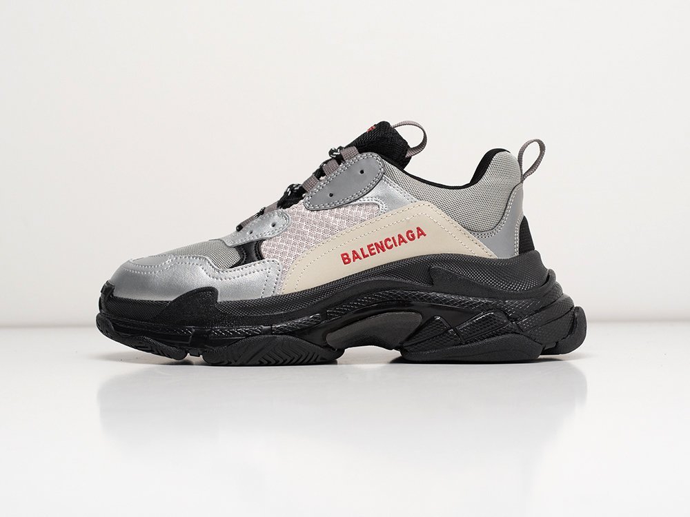 Balenciaga Triple S Сlear Sole серые кожа мужские (AR21394) - фото 1