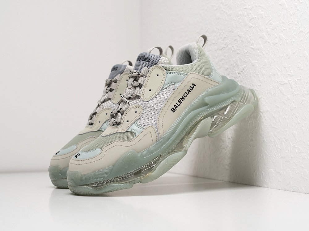 Balenciaga Triple S Сlear Sole серые кожа мужские (AR21395) - фото 2 Balenciaga Triple S Сlear Sole серые кожа мужские (AR21395) - фото 2