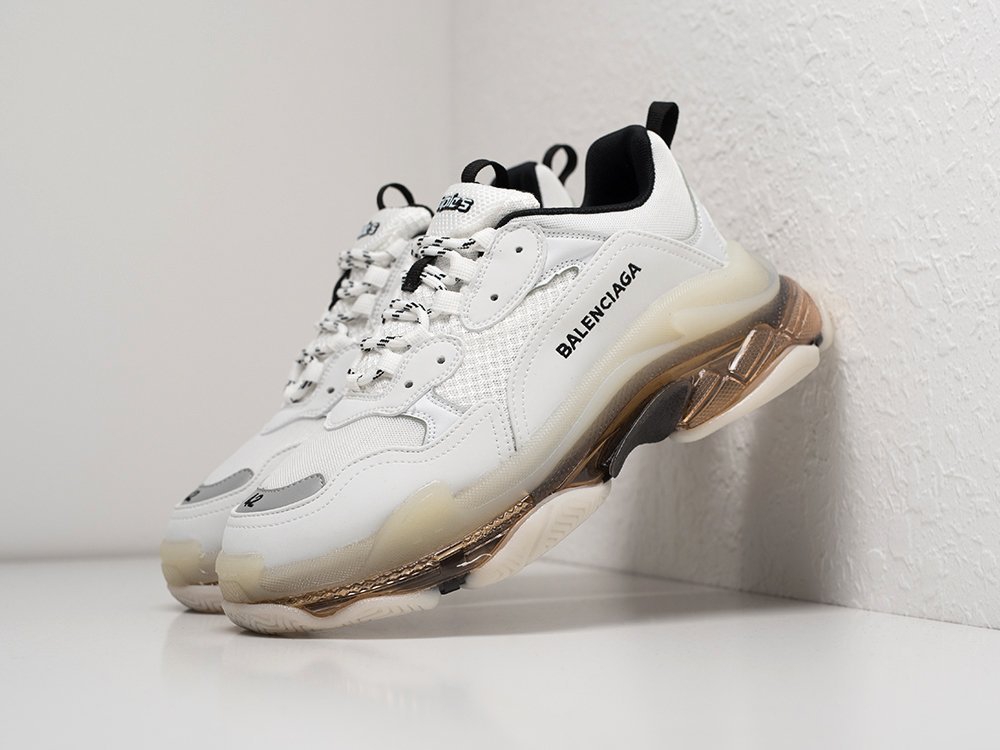 Balenciaga Triple S Сlear Sole белые кожа мужские (AR21397) - фото 2 Balenciaga Triple S Сlear Sole белые кожа мужские (AR21397) - фото 2