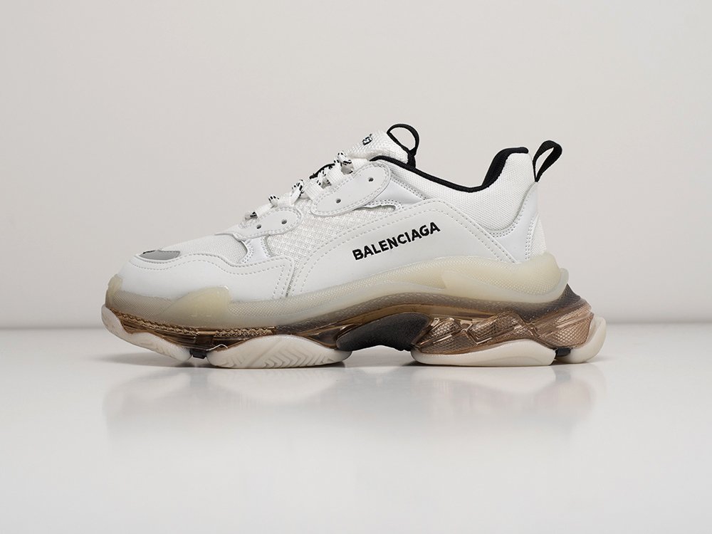 Balenciaga Triple S Сlear Sole белые кожа мужские (AR21397) - фото 1