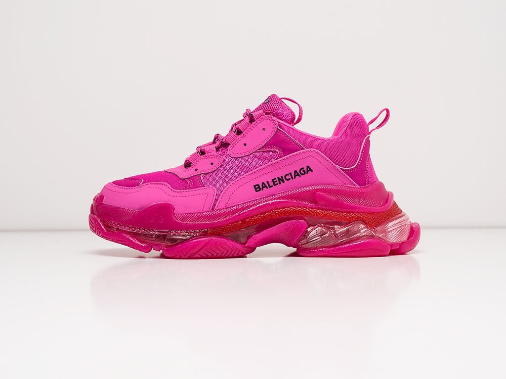 Balenciaga Triple S Сlear Sole розовые кожа женские (AR21399) - фото 1 Balenciaga Triple S Сlear Sole розовые кожа женские (AR21399) - фото 1