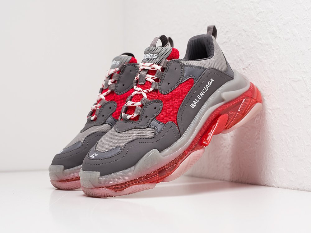 Balenciaga Triple S Сlear Sole серые кожа мужские (AR21401) - фото 2 Balenciaga Triple S Сlear Sole серые кожа мужские (AR21401) - фото 2