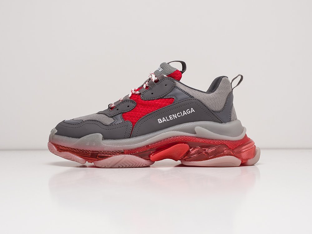 Balenciaga Triple S Сlear Sole серые кожа мужские (AR21401) - фото 1