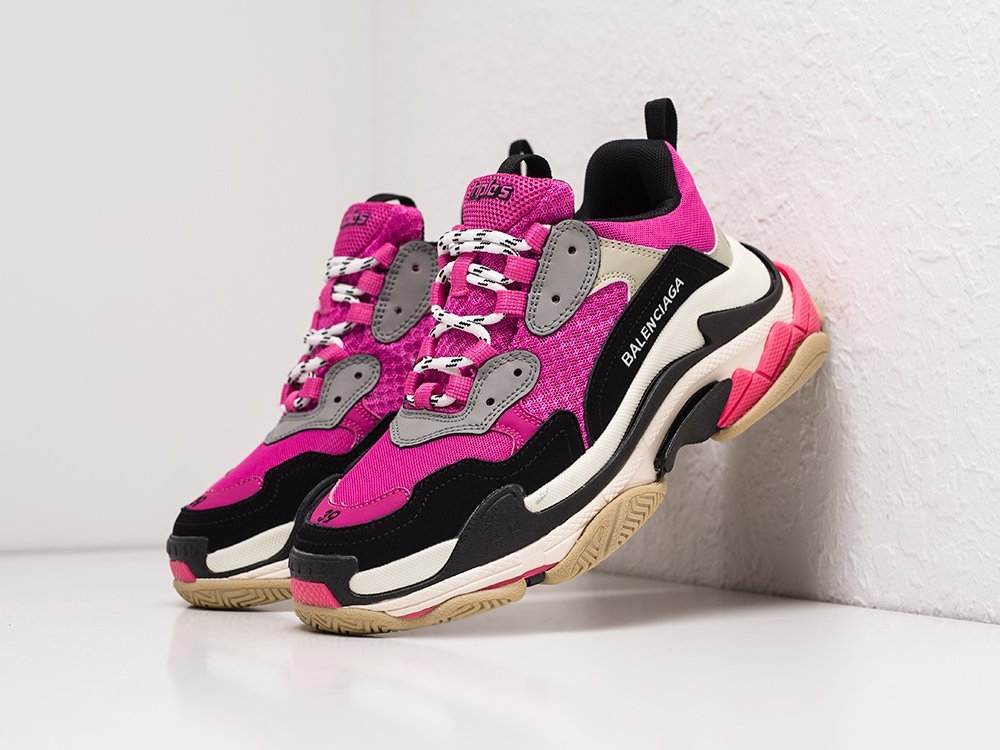 Balenciaga Triple S розовые кожа женские (AR21403) - фото 2 Balenciaga Triple S розовые кожа женские (AR21403) - фото 2