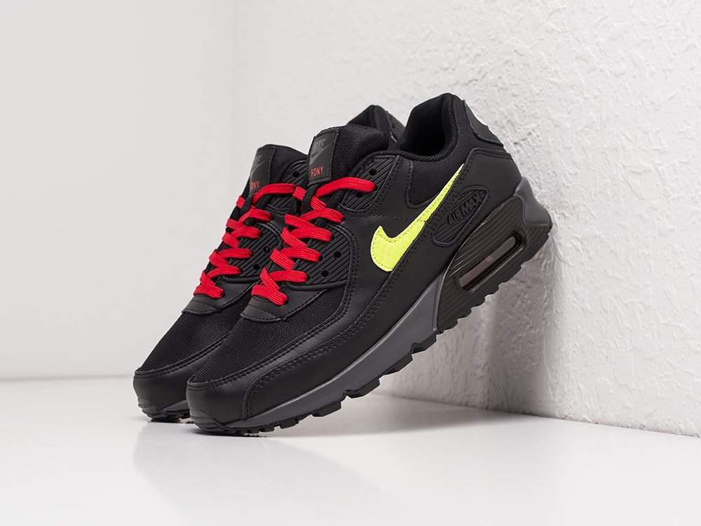 Nike Air Max 90 черные кожа мужские (AR21433) - фото 2 Nike Air Max 90 черные кожа мужские (AR21433) - фото 2