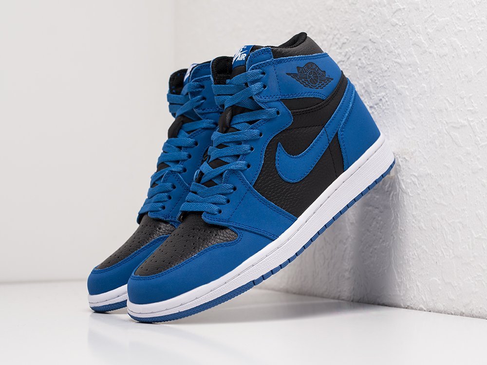 Nike Air Jordan 1 синие кожа мужские (AR21459) - фото 2