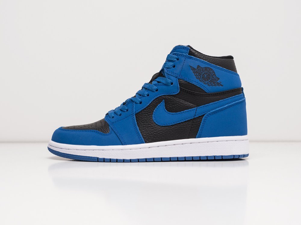 Nike Air Jordan 1 синие кожа мужские (AR21459) - фото 1