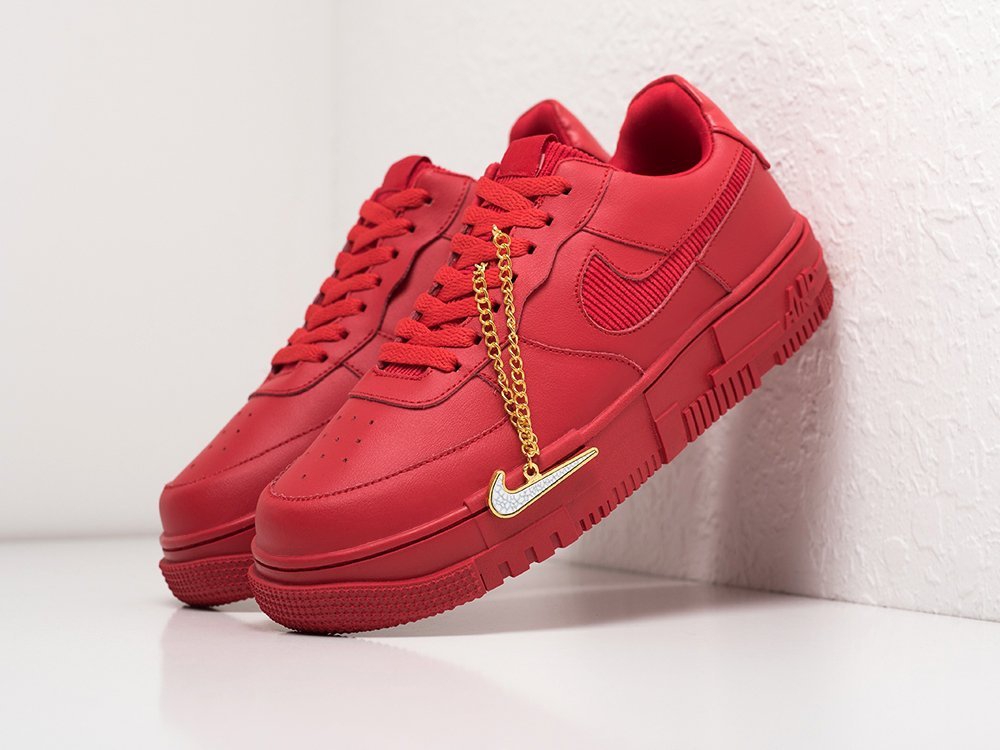 Nike Air Force 1 Pixel Low красные кожа мужские (AR21480) - фото 2