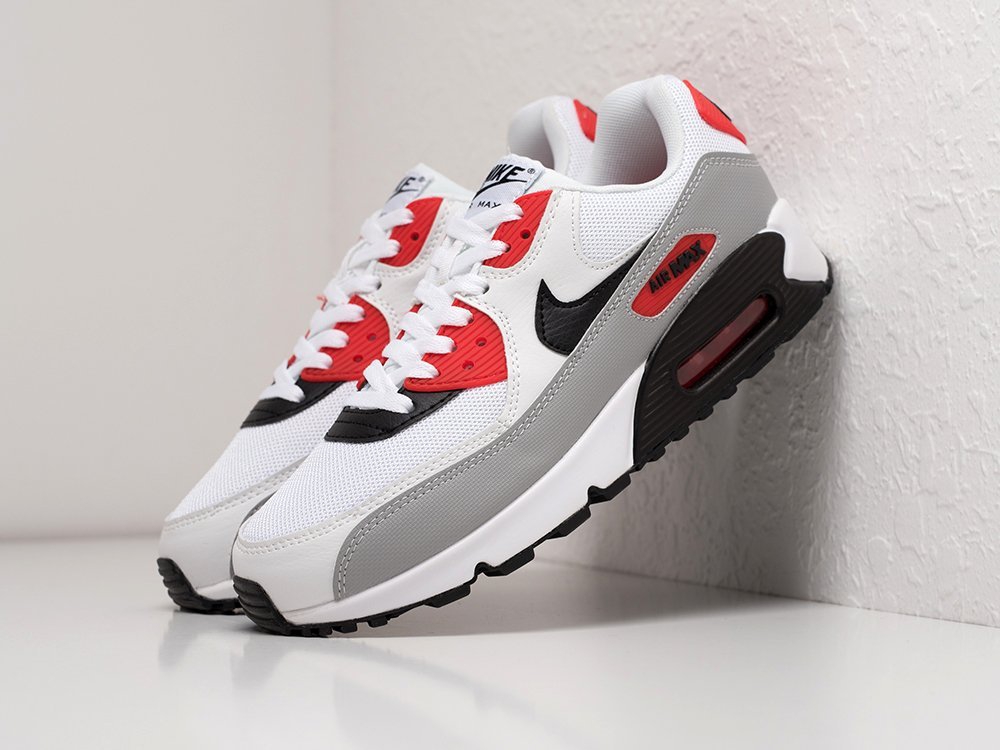Nike Air Max 90 белые кожа мужские (AR21560) - фото 2 Nike Air Max 90 белые кожа мужские (AR21560) - фото 2