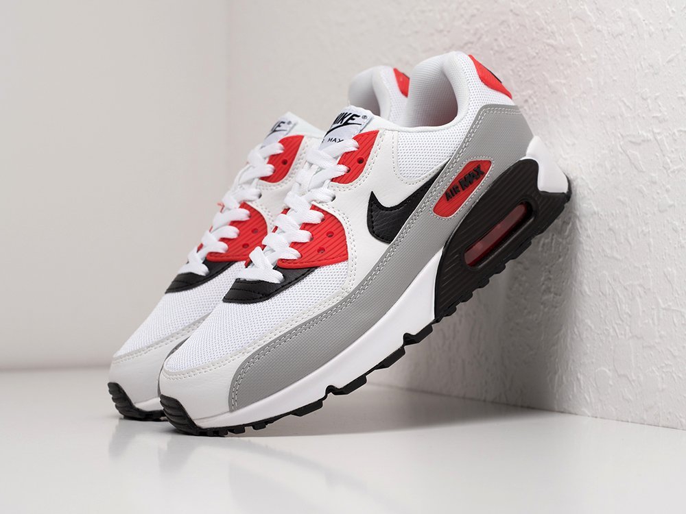 Nike Air Max 90 белые кожа мужские (AR21560) - фото 2