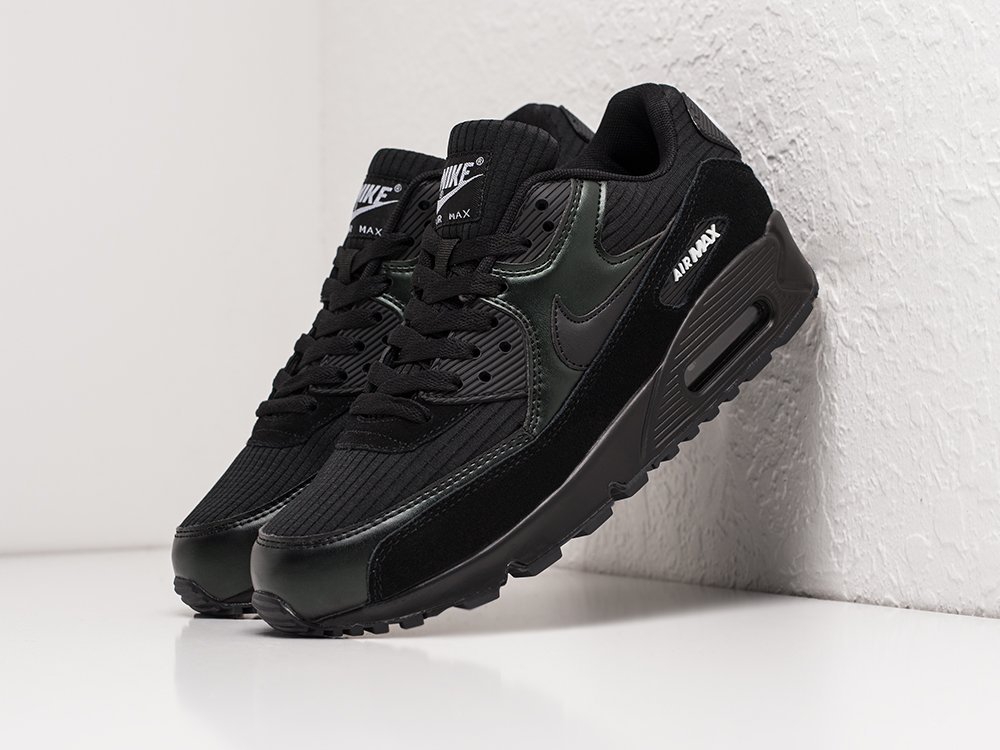 Nike Air Max 90 черные кожа мужские (AR21562) - фото 2 Nike Air Max 90 черные кожа мужские (AR21562) - фото 2