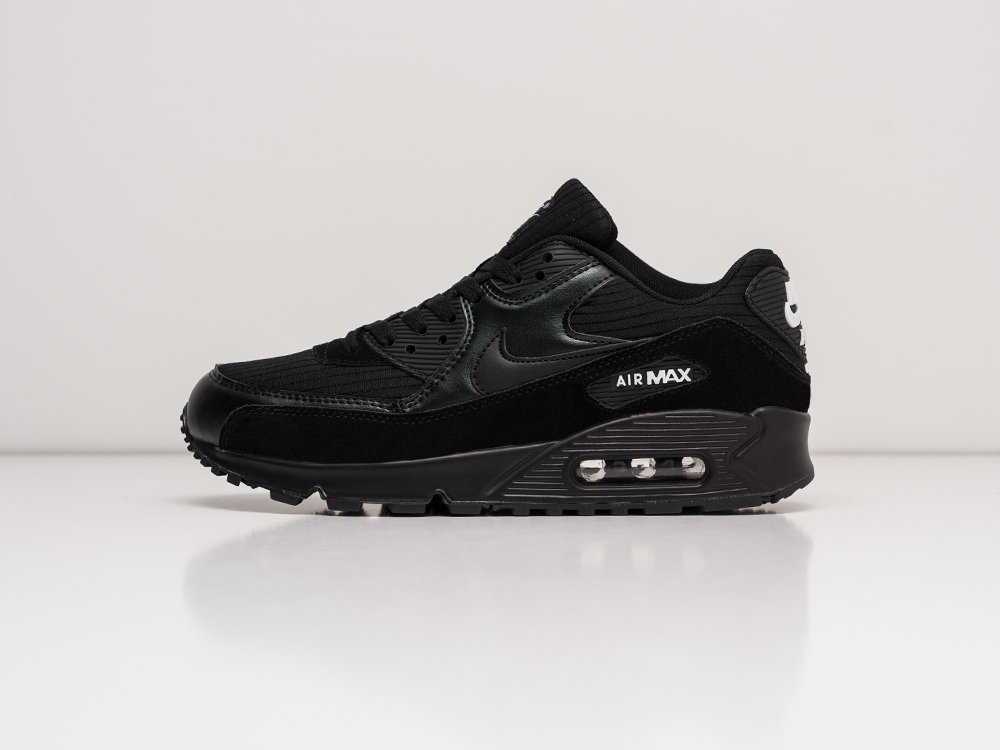 Nike Air Max 90 черные кожа мужские (AR21562) - фото 1 Nike Air Max 90 черные кожа мужские (AR21562) - фото 1
