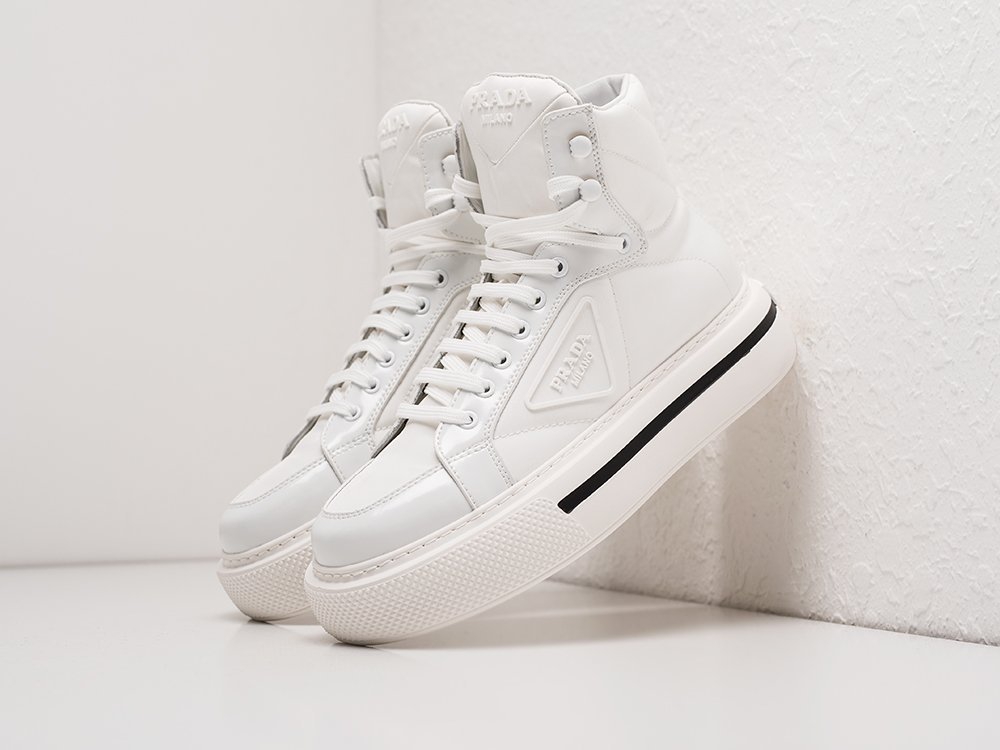 Prada Macro белые кожа женские (AR21662) - фото 2 Prada Macro белые кожа женские (AR21662) - фото 2