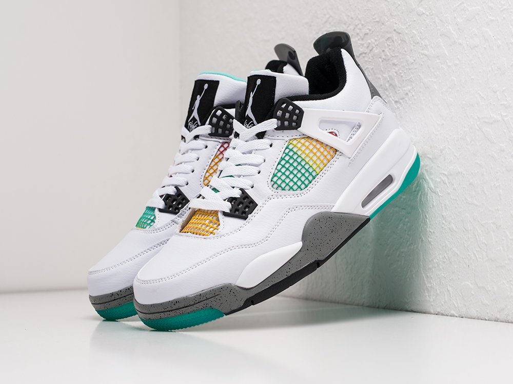 Nike Air Jordan 4 Retro белые кожа мужские (AR21664) - фото 2 Nike Air Jordan 4 Retro белые кожа мужские (AR21664) - фото 2