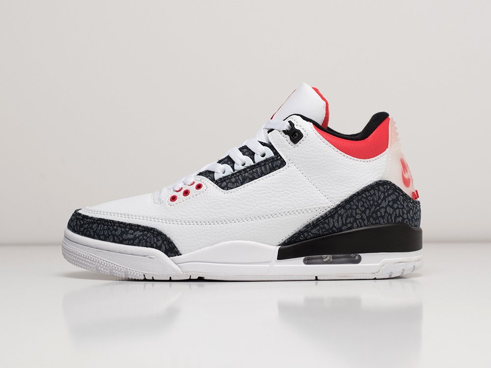 Nike Air Jordan 3 Retro белые кожа мужские (AR21678) - фото 1