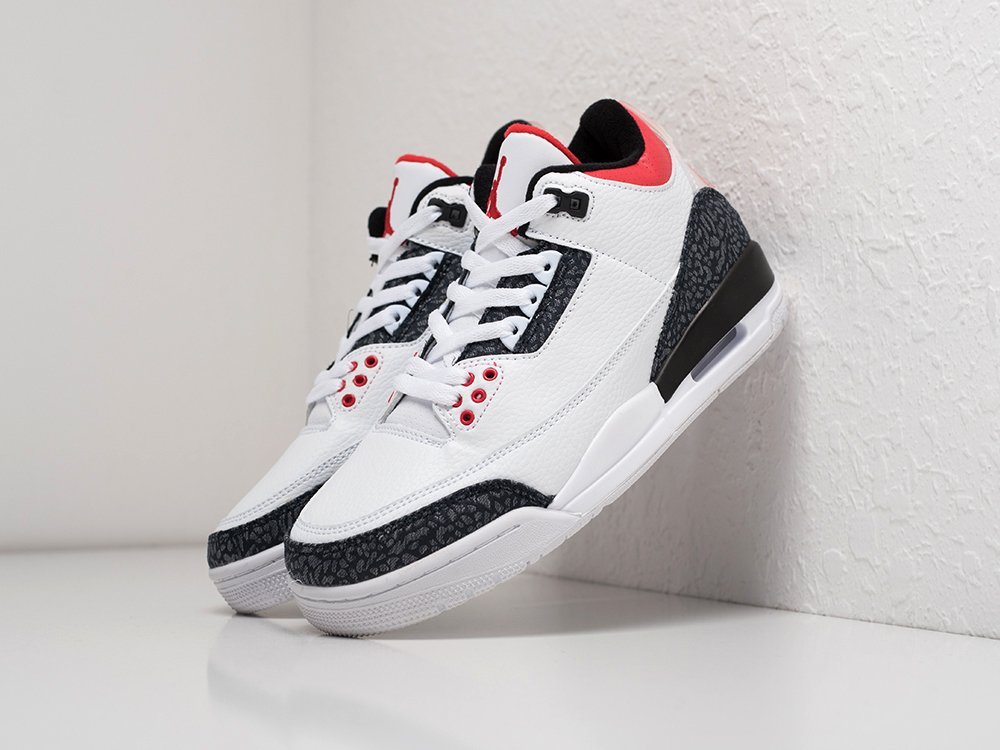 Nike Air Jordan 3 Retro WMNS белые кожа женские (AR21679) - фото 2