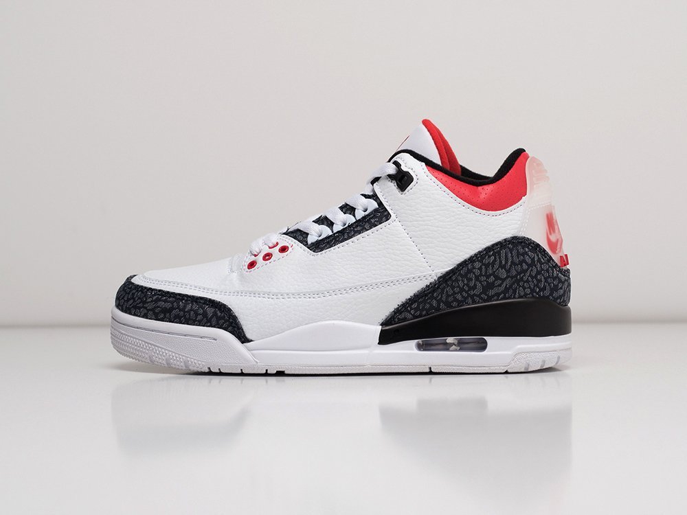 Nike Air Jordan 3 Retro WMNS белые кожа женские (AR21679) - фото 1