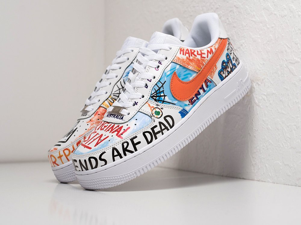 Nike Air Force 1 Low x Pauly x Vlone белые кожа мужские (AR21682) - фото 2 Nike Air Force 1 Low x Pauly x Vlone белые кожа мужские (AR21682) - фото 2