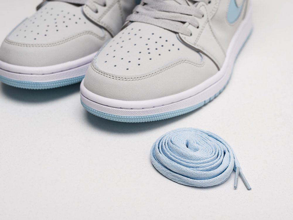Nike Air Jordan 1 серые кожа мужские (AR21684) - фото 3