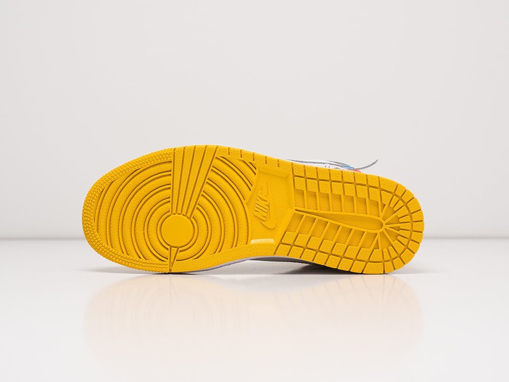 Nike Air Jordan 1 x Off-White желтые мужские (AR21686) - фото 5