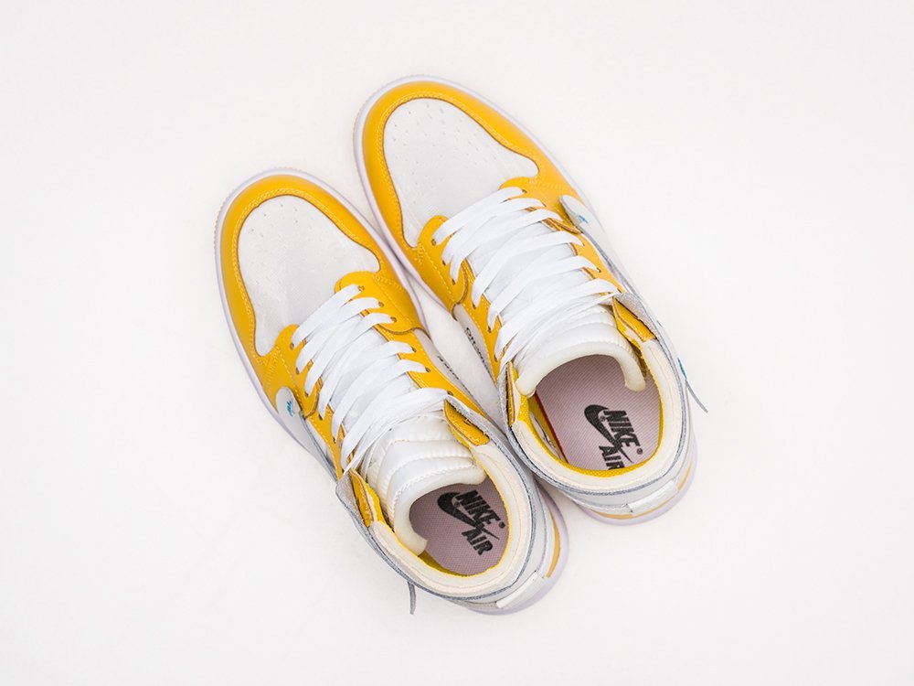 Nike Air Jordan 1 x Off-White желтые мужские (AR21686) - фото 6