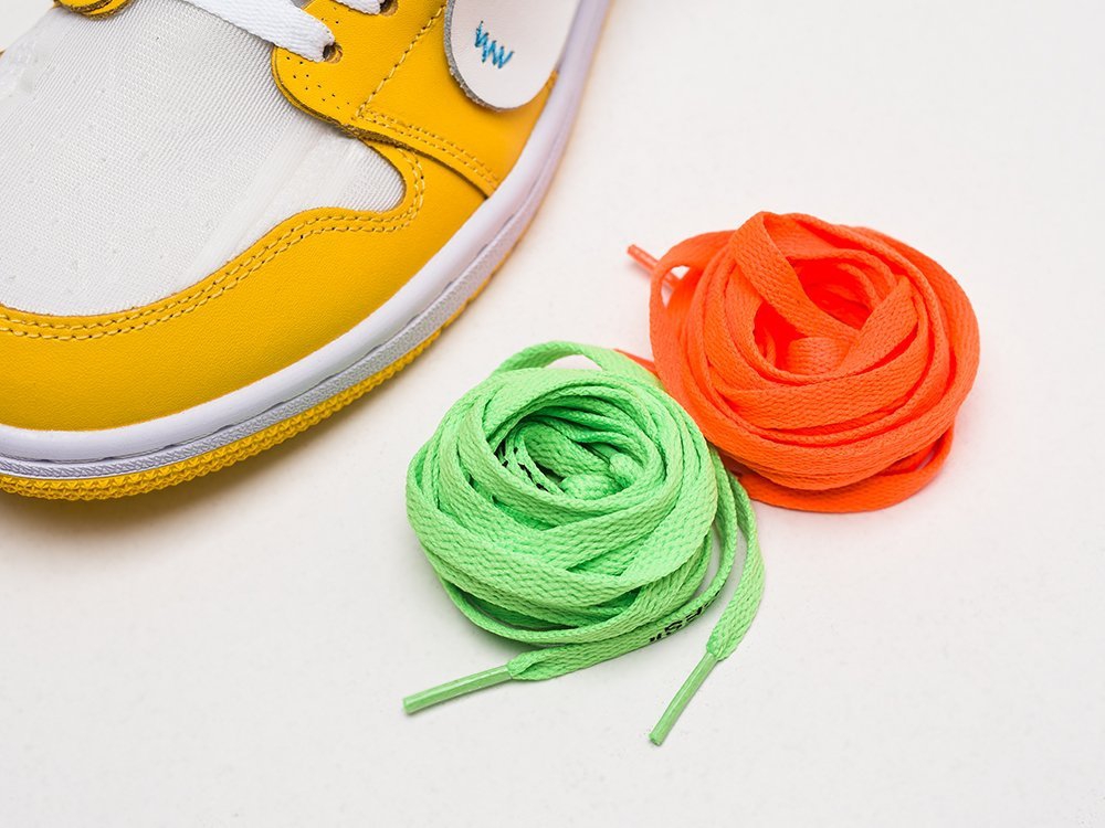 Nike Air Jordan 1 x Off-White желтые мужские (AR21686) - фото 7 Nike Air Jordan 1 x Off-White желтые мужские (AR21686) - фото 7