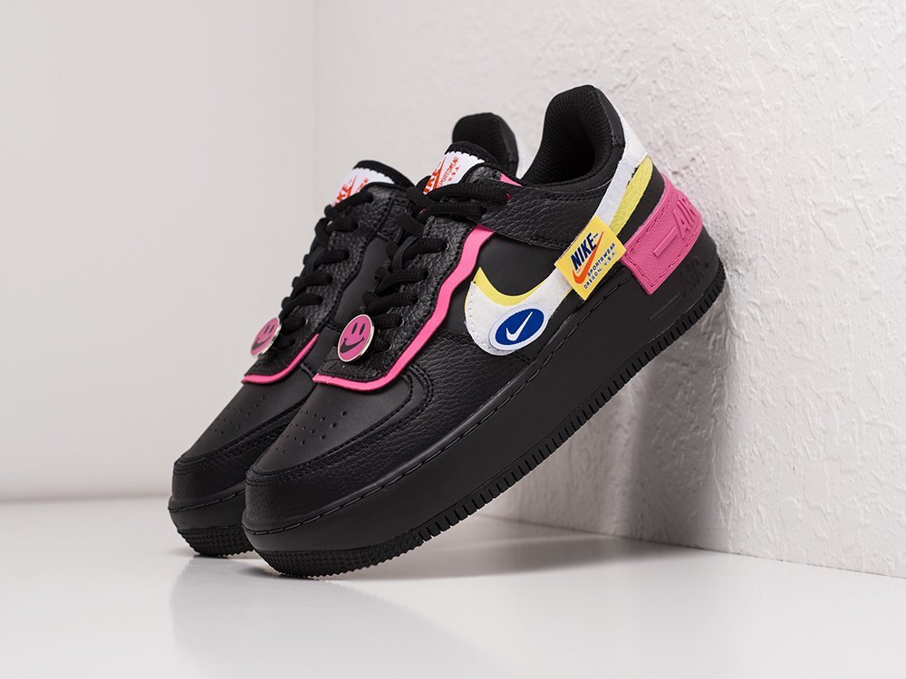 Nike Air Force 1 Shadow черные кожа женские (AR21696) - фото 2 Nike Air Force 1 Shadow черные кожа женские (AR21696) - фото 2