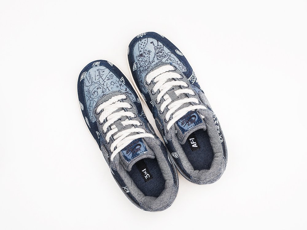 Nike x Travis Scott Air Force 1 Low WMNS синие текстиль женские (AR21855) - фото 3 Nike x Travis Scott Air Force 1 Low WMNS синие текстиль женские (AR21855) - фото 3