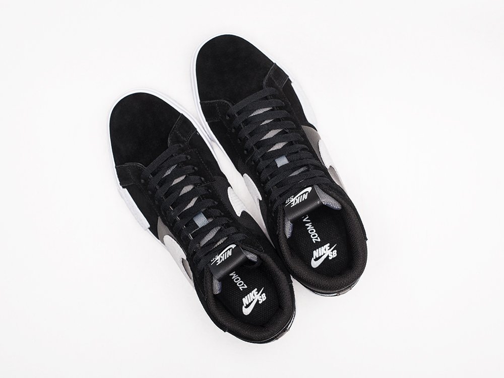 Nike SB Zoom Blazer Mid Mosaic Black черные замша мужские (AR21877) - фото 3